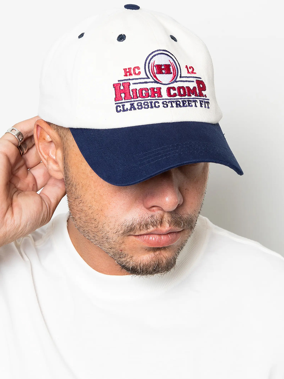 Imagem de: Boné High Company 6 Panel Varsity White/Navy