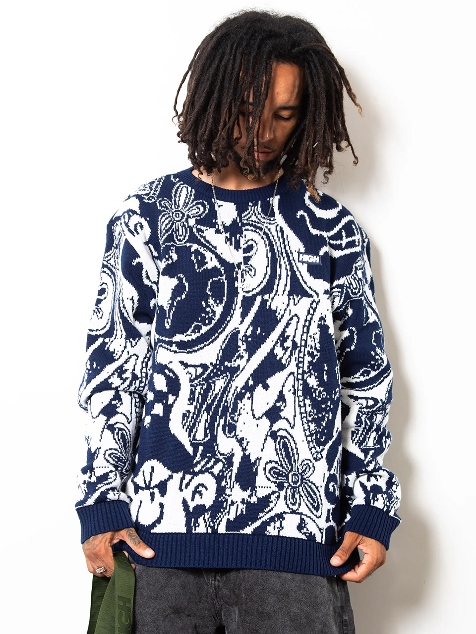 Imagem de: Suéter High Company Sweater Jizzy White/Navy