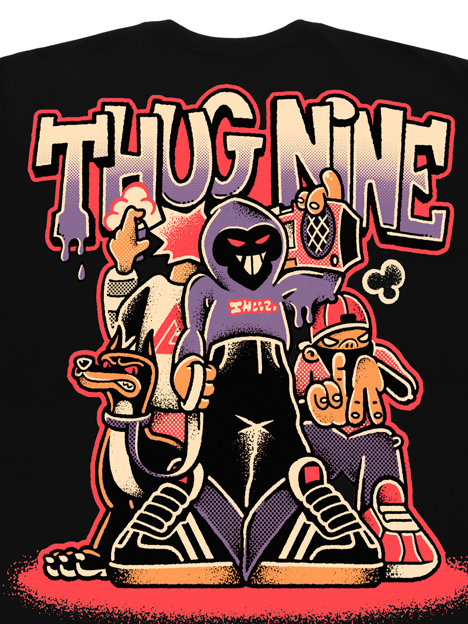 Imagem de: Camiseta Thug Nine Crew Preta