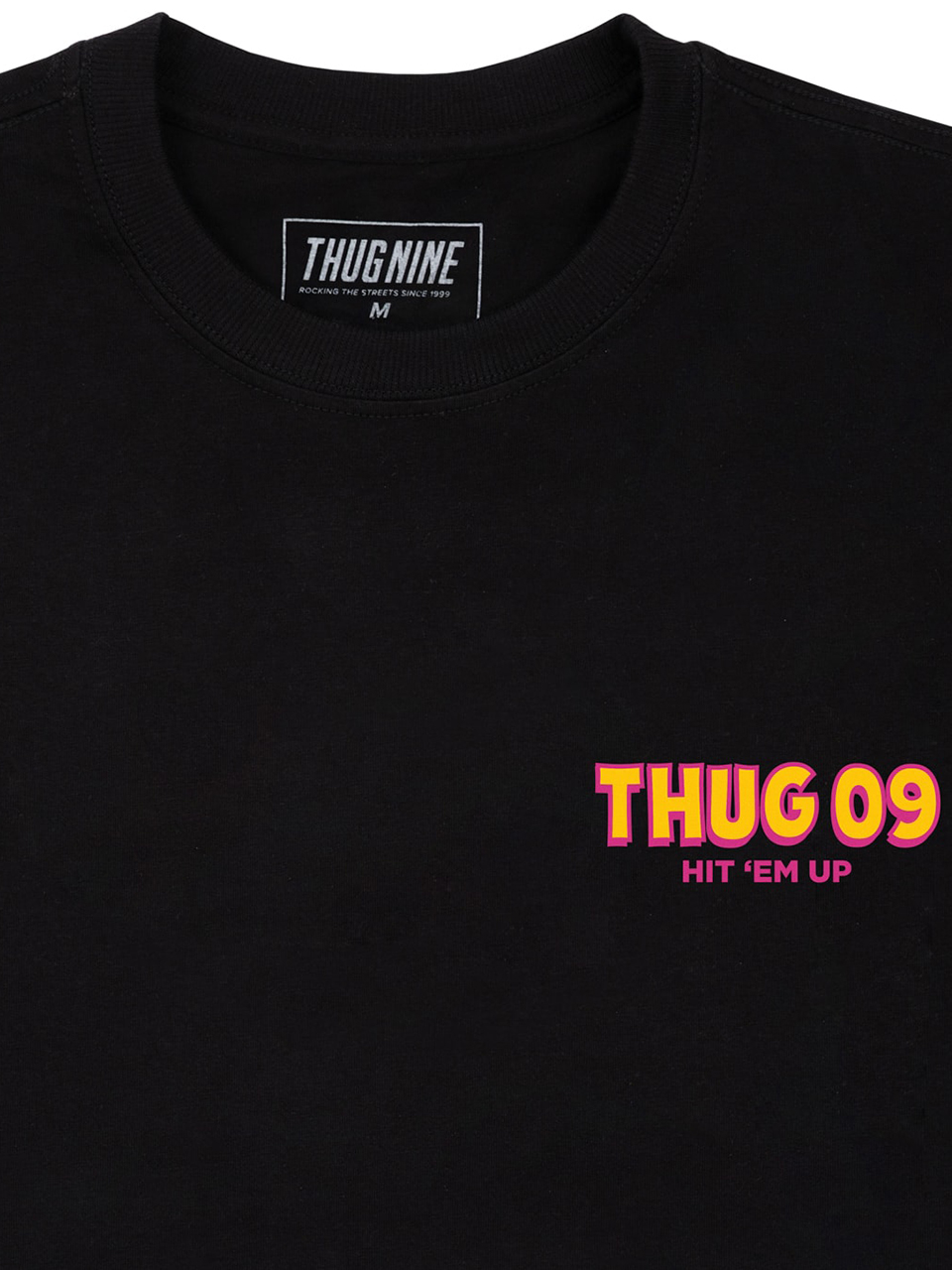 Imagem de: Camiseta Thug Nine Hit Em Up Preta