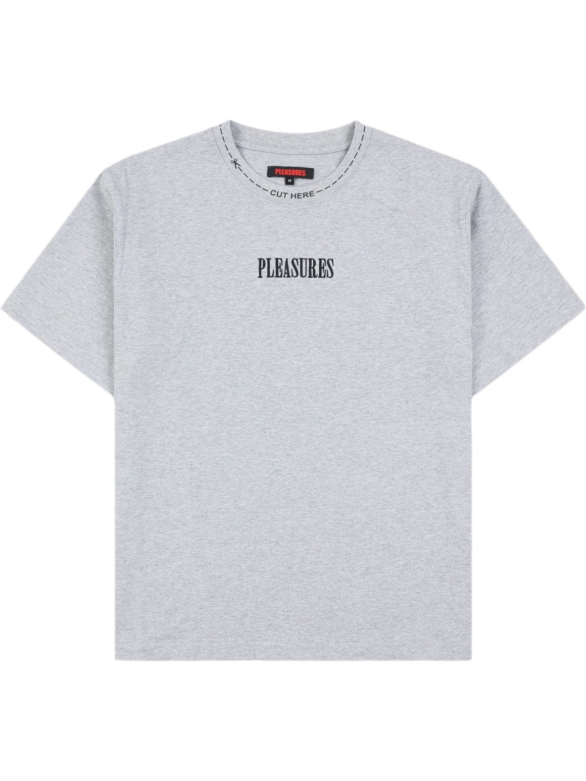 Imagem de: Camiseta PLEASURES Cut Here Heavyweight Cinza