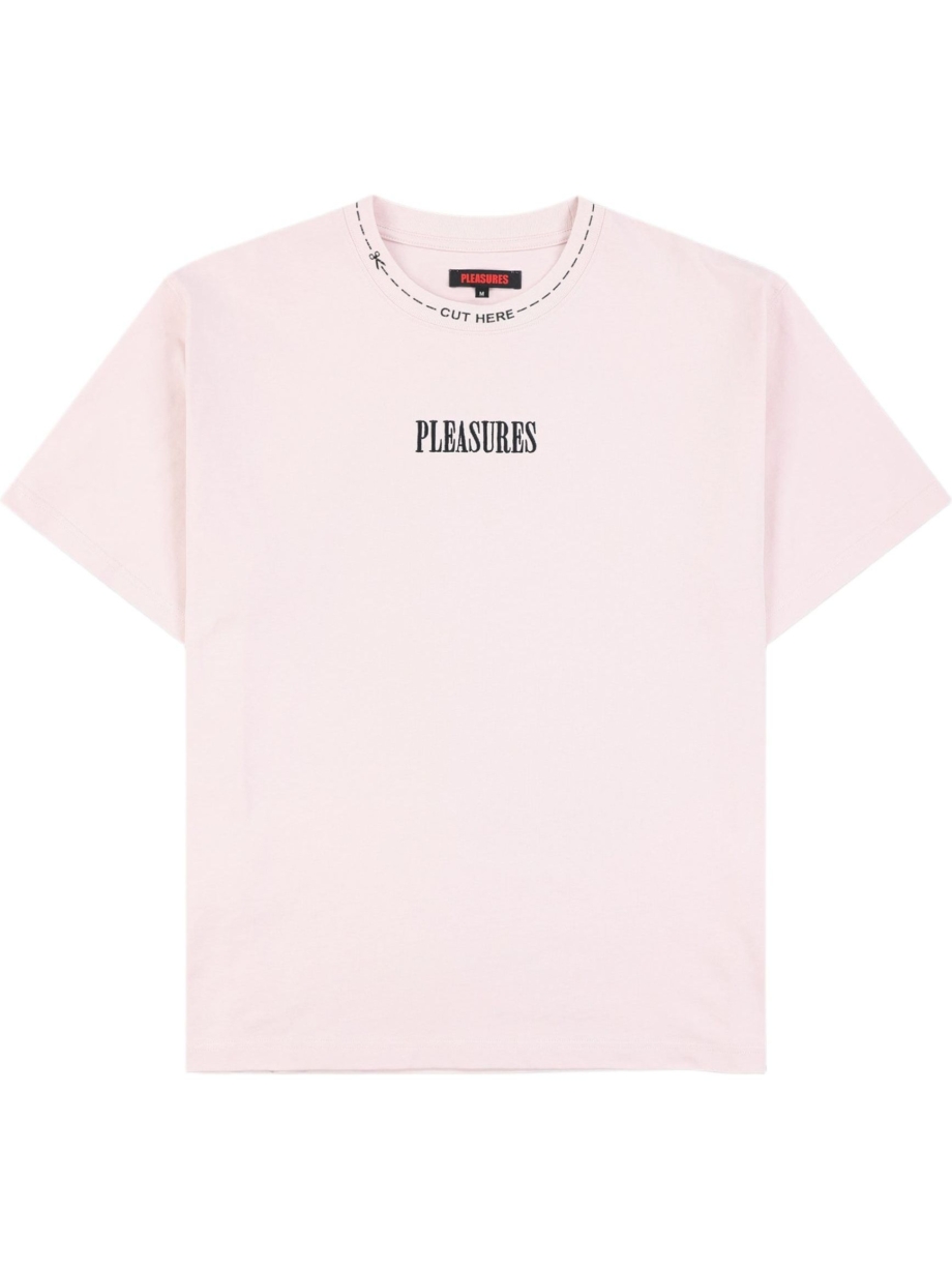 Imagem de: Camiseta PLEASURES Cut Here Heavyweight Rosa