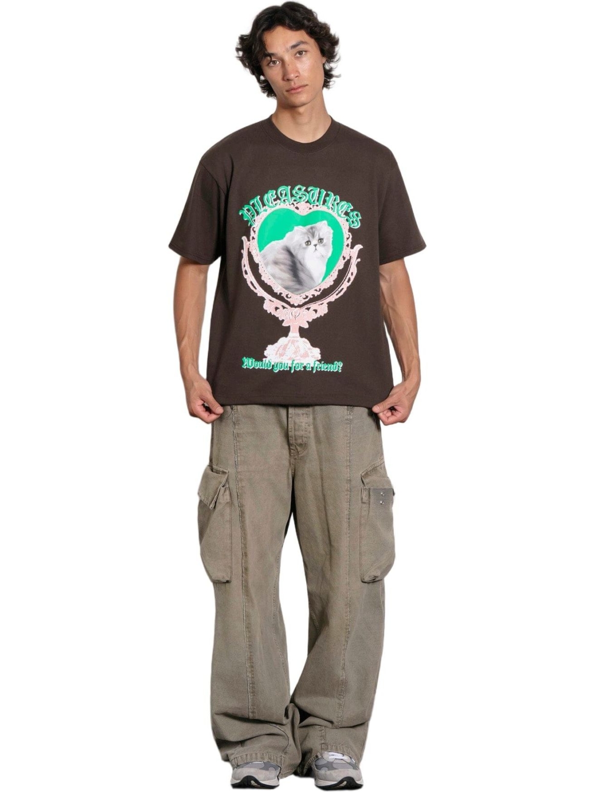 Imagem de: Camiseta PLEASURES Mirror Marrom