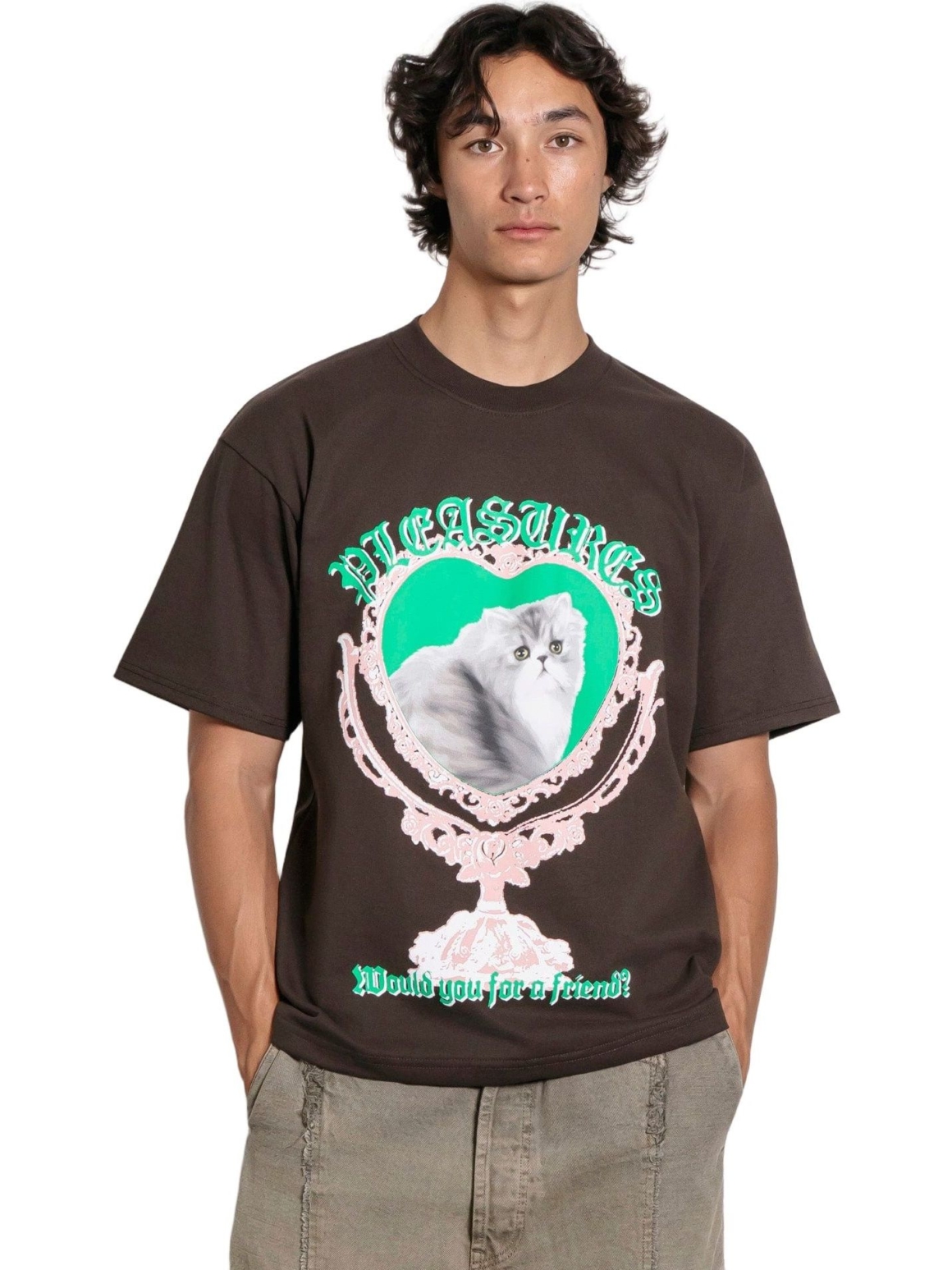 Imagem de: Camiseta PLEASURES Mirror Marrom