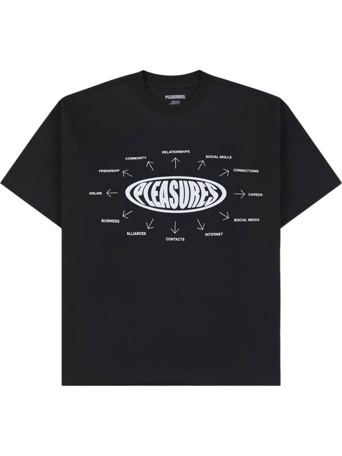 Imagem de: Camiseta PLEASURES Overview Logo Preta