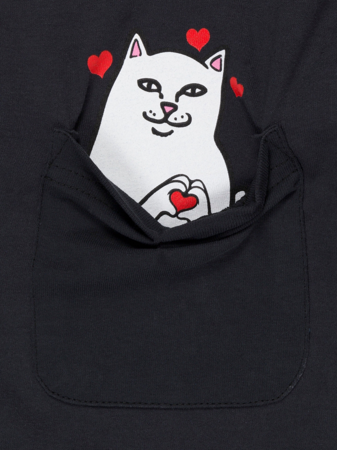 Imagem de: Camiseta RIPNDIP Nermal Loves Pocket Chumbo