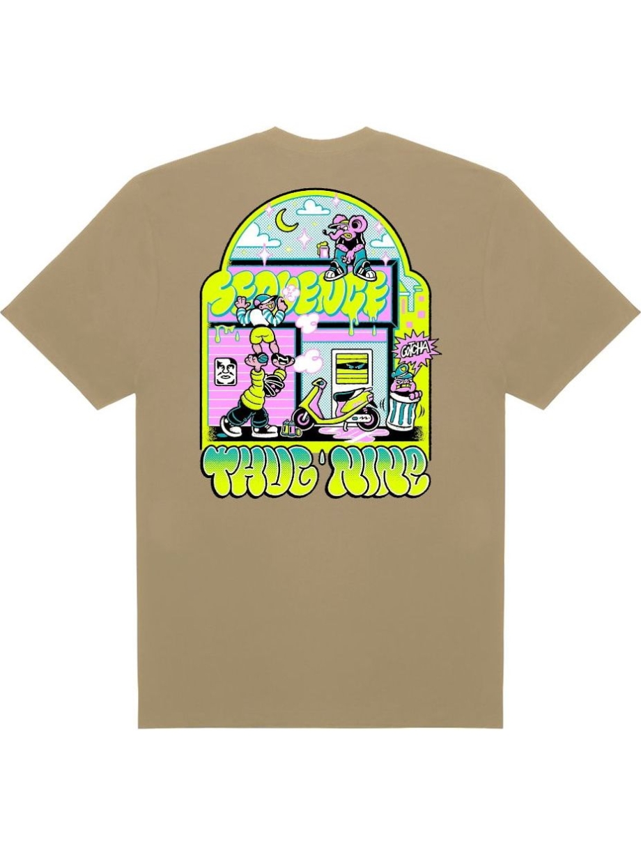 Imagem de: Camiseta Thug Nine Graff Crew Bege