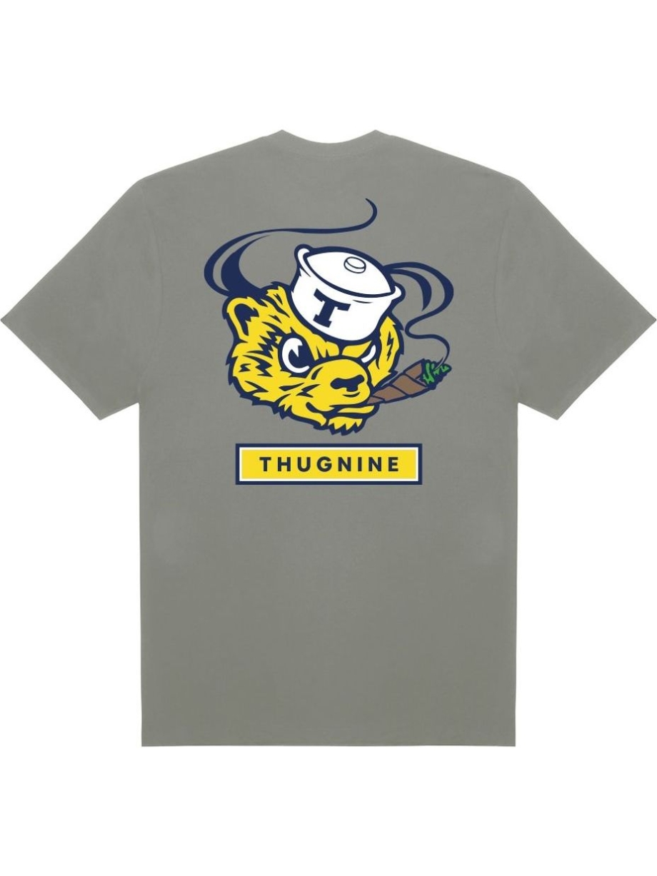Imagem de: Camiseta Thug Nine Honey Badger Cinza