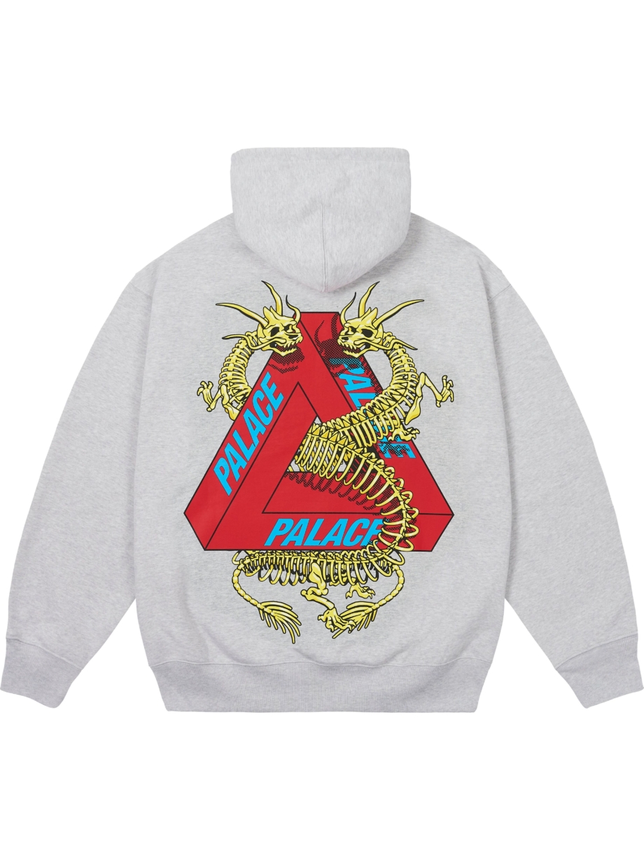Imagem de: Moletom Palace Dragon Bones Tri Cinza Mescla