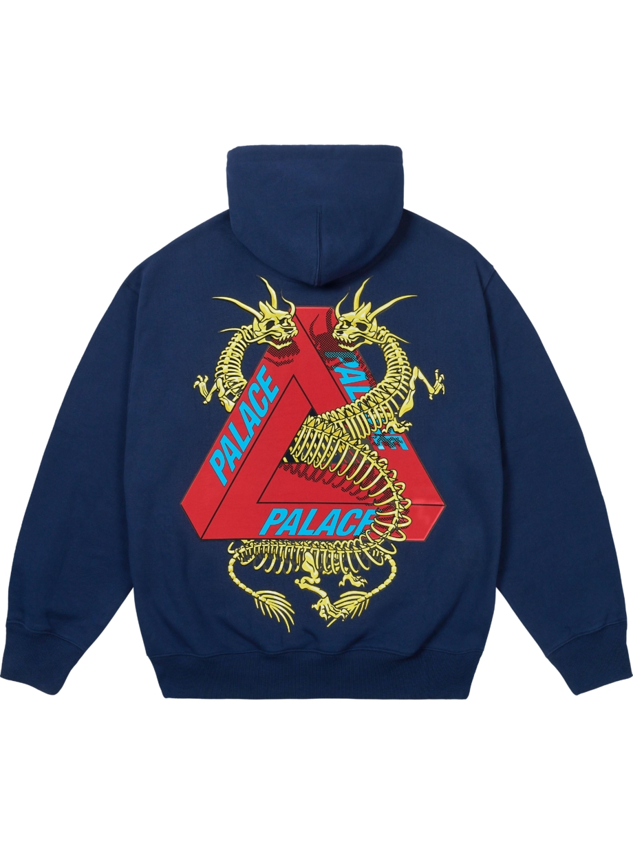 Imagem de: Moletom Palace Skateboards Dragon Bones Tri Azul Marinho