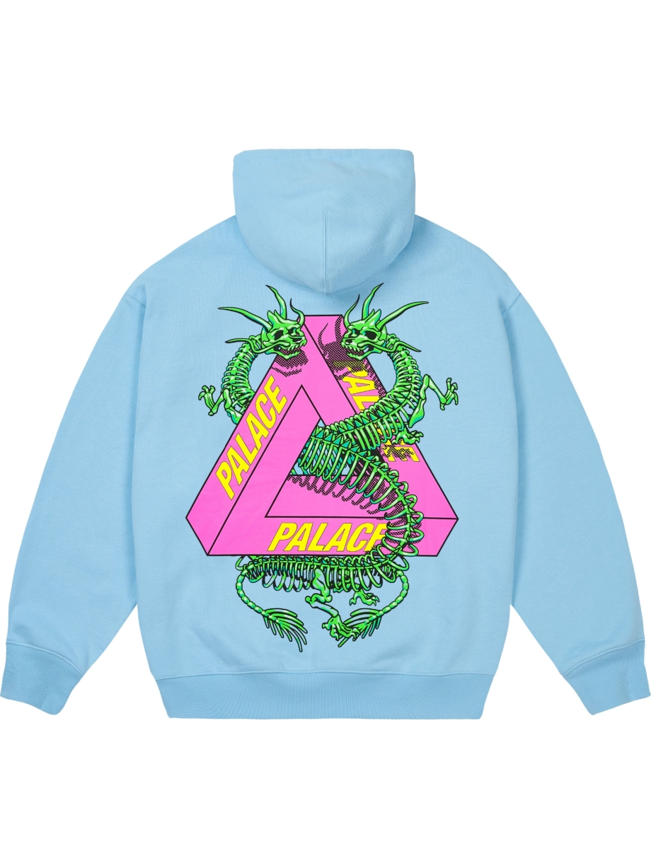 Imagem de: Moletom Palace Dragon Bones Tri Hood Azul Skyline