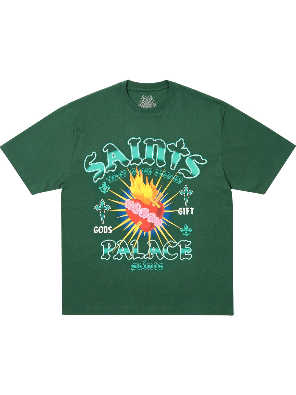 Imagem de: Camiseta Palace Skateboards Gods Gift Verde Racey