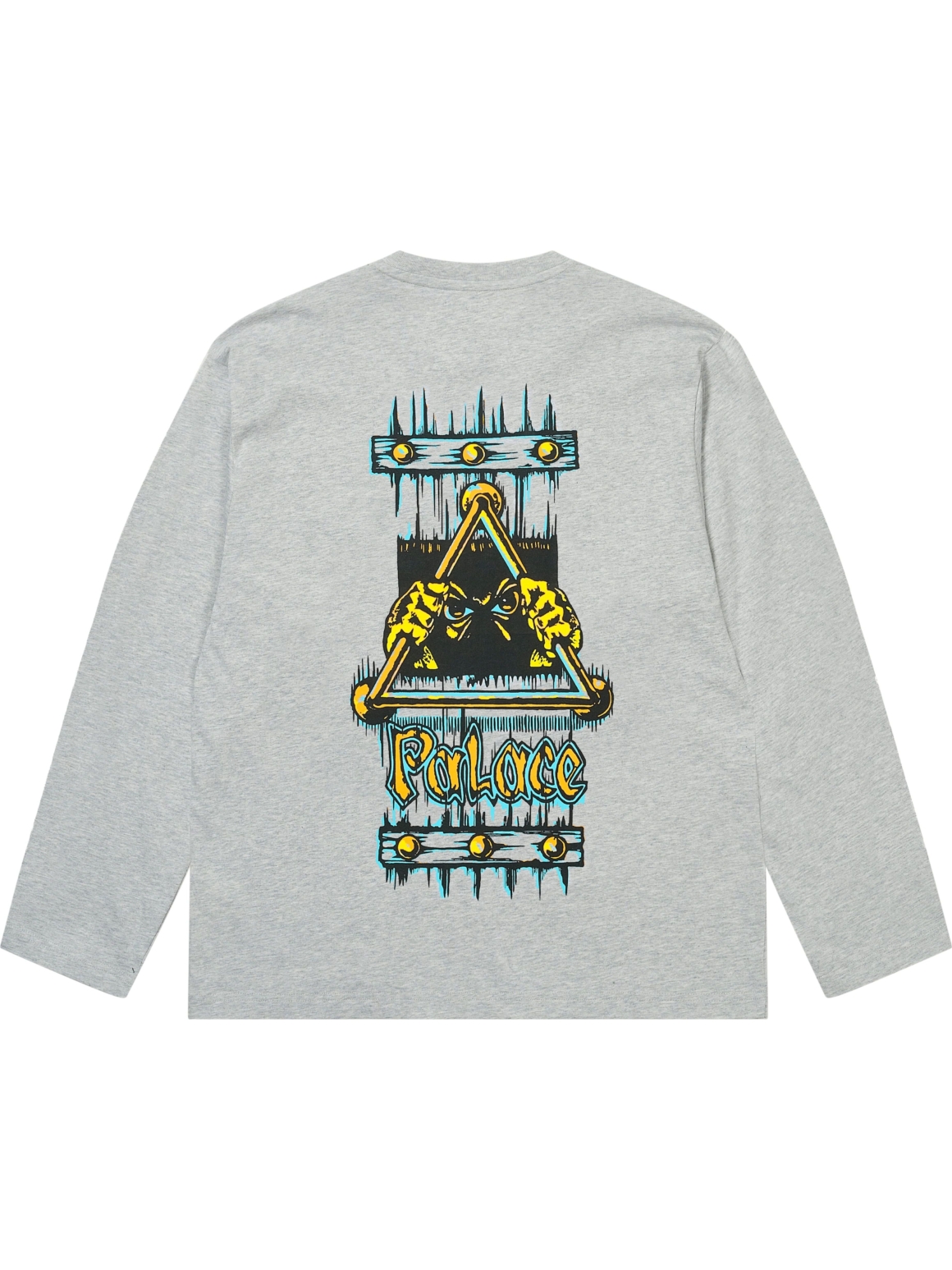 Imagem de: Camiseta Manga Longa Palace Skateboards Lock In Cinza Mescla