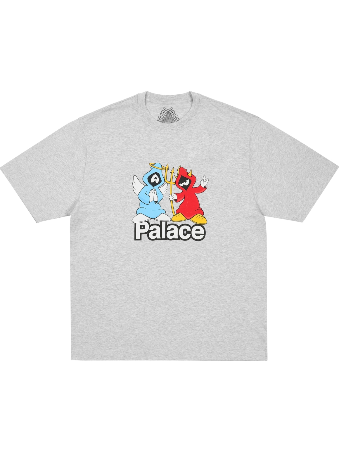 Imagem de: Camiseta Palace Skateboards Right And Wrong Cinza Mescla