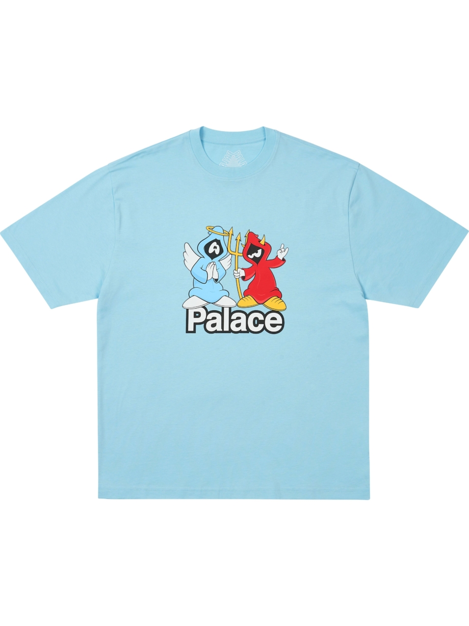 Imagem de: Camiseta Palace Skateboards Right and Wrong Azul Skyline