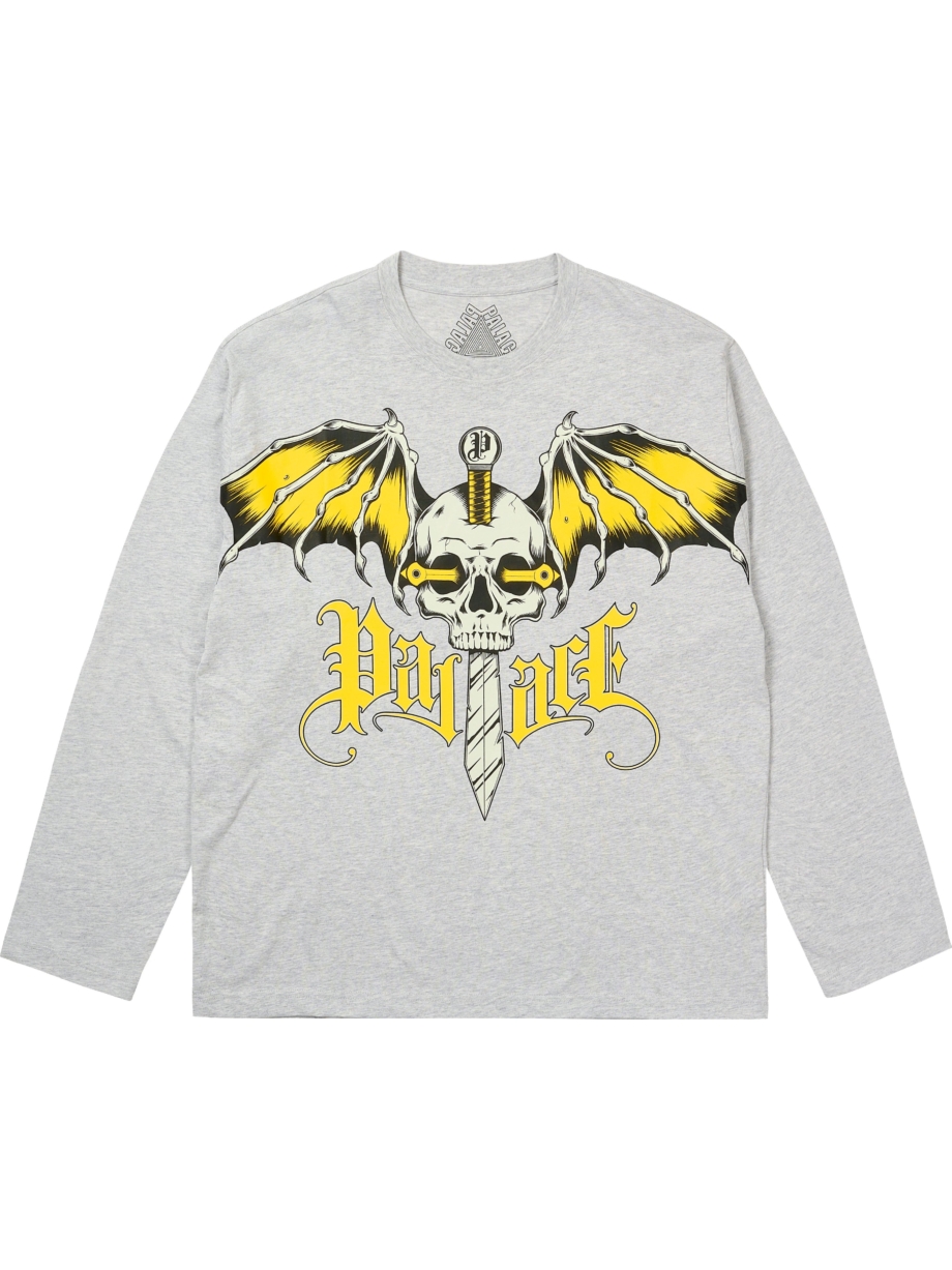 Imagem de: Camiseta Manga Longa Palace Wingspan Mescla Cinza