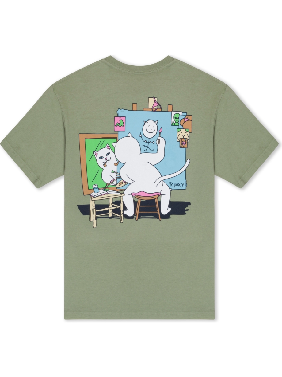 Imagem de: Camiseta RIPNDIP Nerman Rockwell Verde Oliva