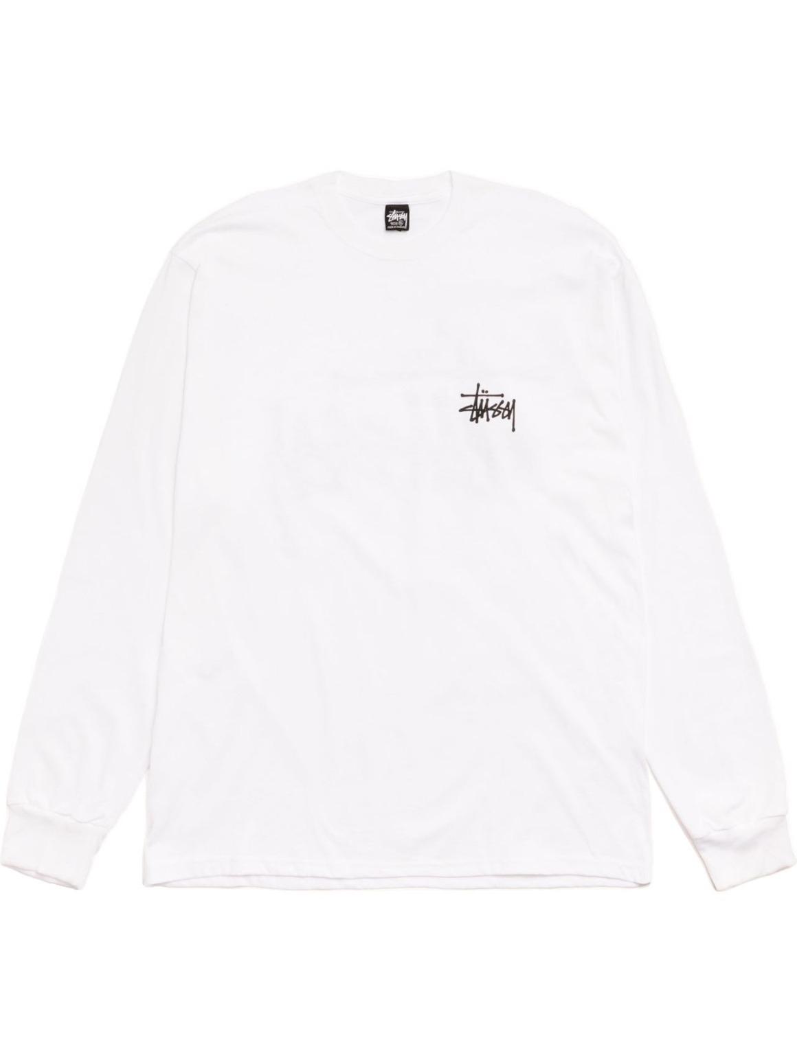Imagem de: Camiseta Manga Longa Stüssy Basic Logo Branca