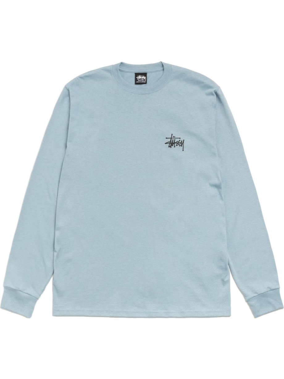 Imagem de: Camiseta Manga Longa Stüssy Basic Logo Cinza Slate