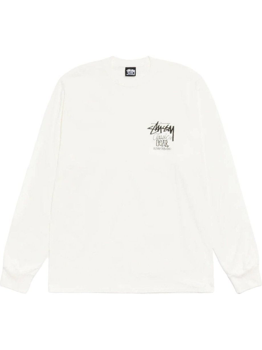 Imagem de: Camiseta Manga Longa Stüssy Classic Gear Pigment Dyed Natural