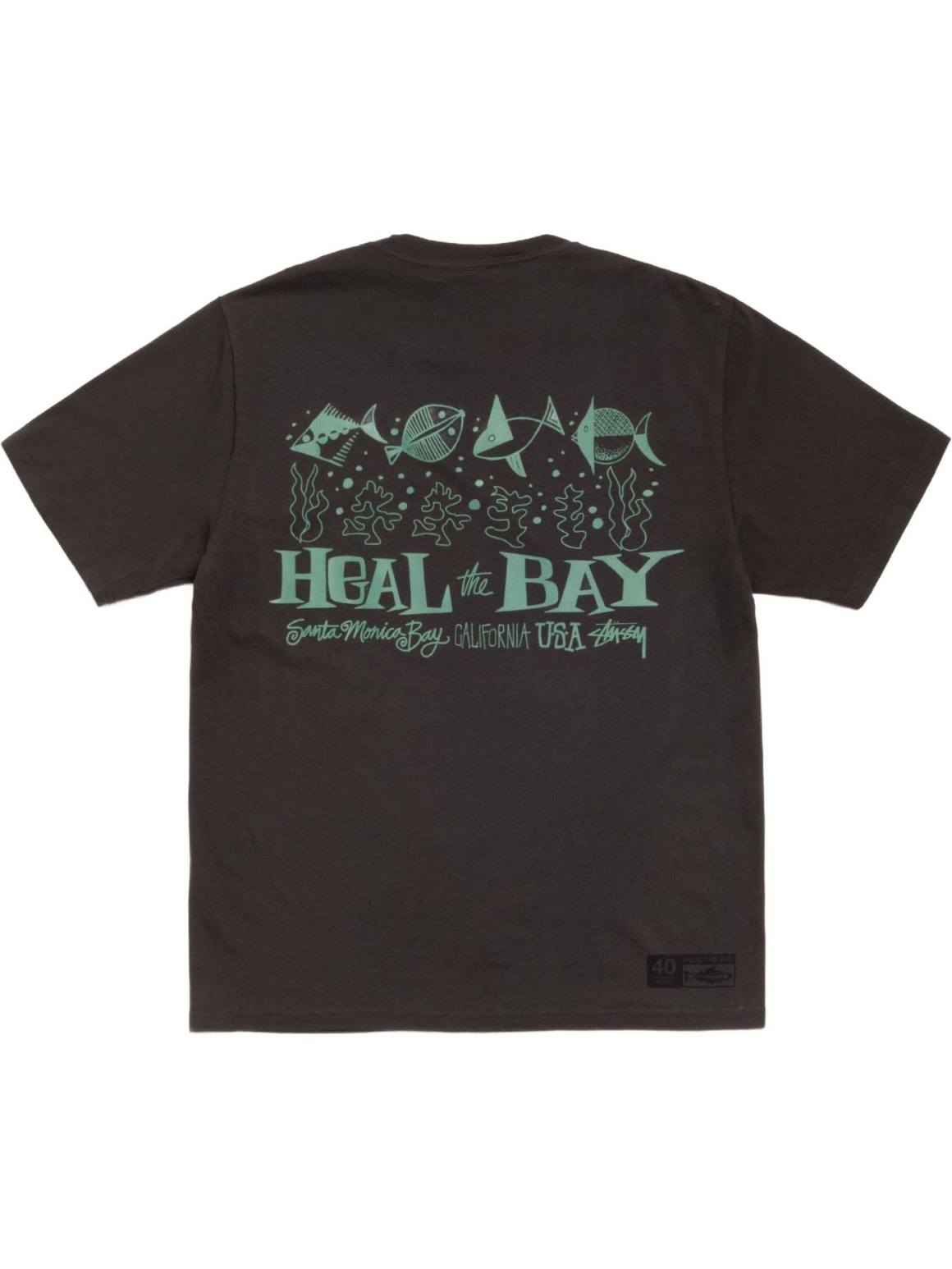 Imagem de: Camiseta Stüssy Heal The Bay 40 Pigment Dyed Preta