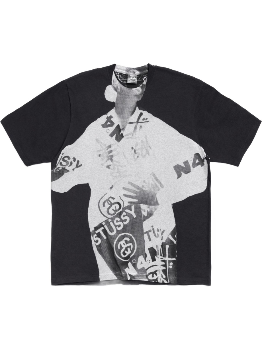 Imagem de: Camiseta Stüssy Paris Preto Estonado