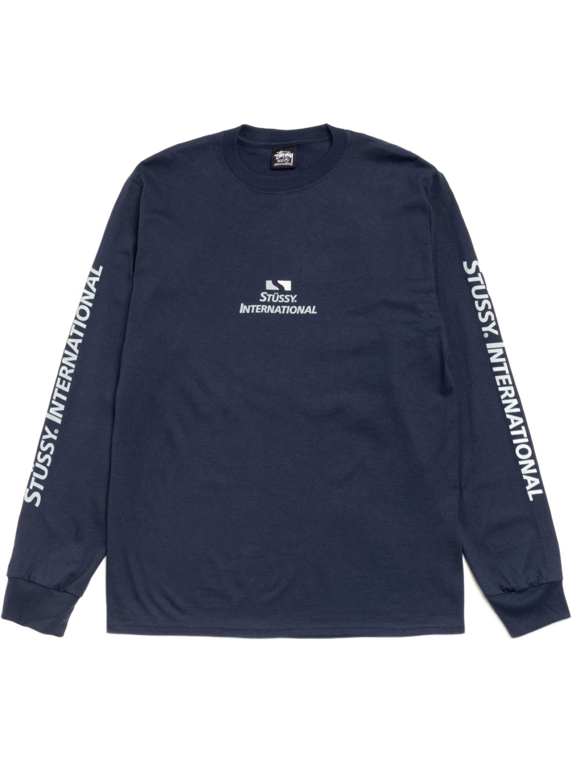 Imagem de: Camiseta Manga Longa Stüssy International Azul Marinho