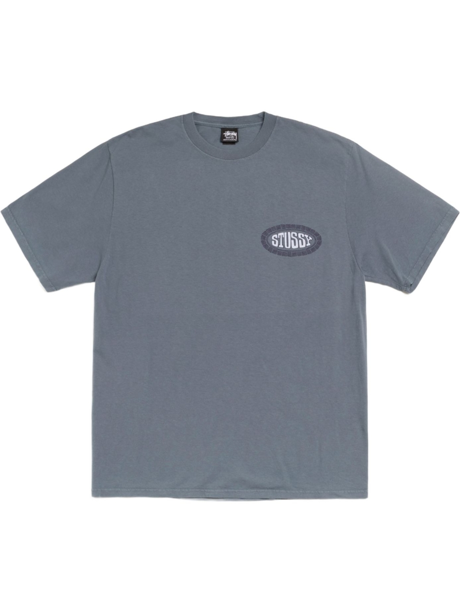 Imagem de: Camiseta Stüssy Tile Oval Pigment Dyed Azul Marinho