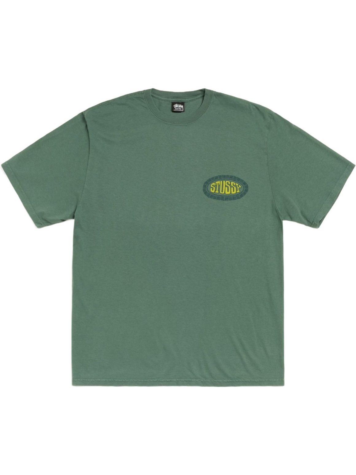Imagem de: Camiseta Stüssy Tile Oval Tee Pigment Dyed Verde