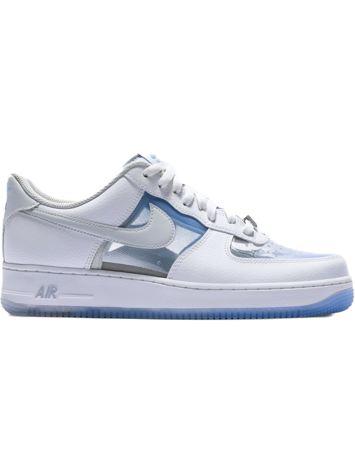 Imagem de: Tênis Nike Air Force 1 Retro Branco e Azul Universitário