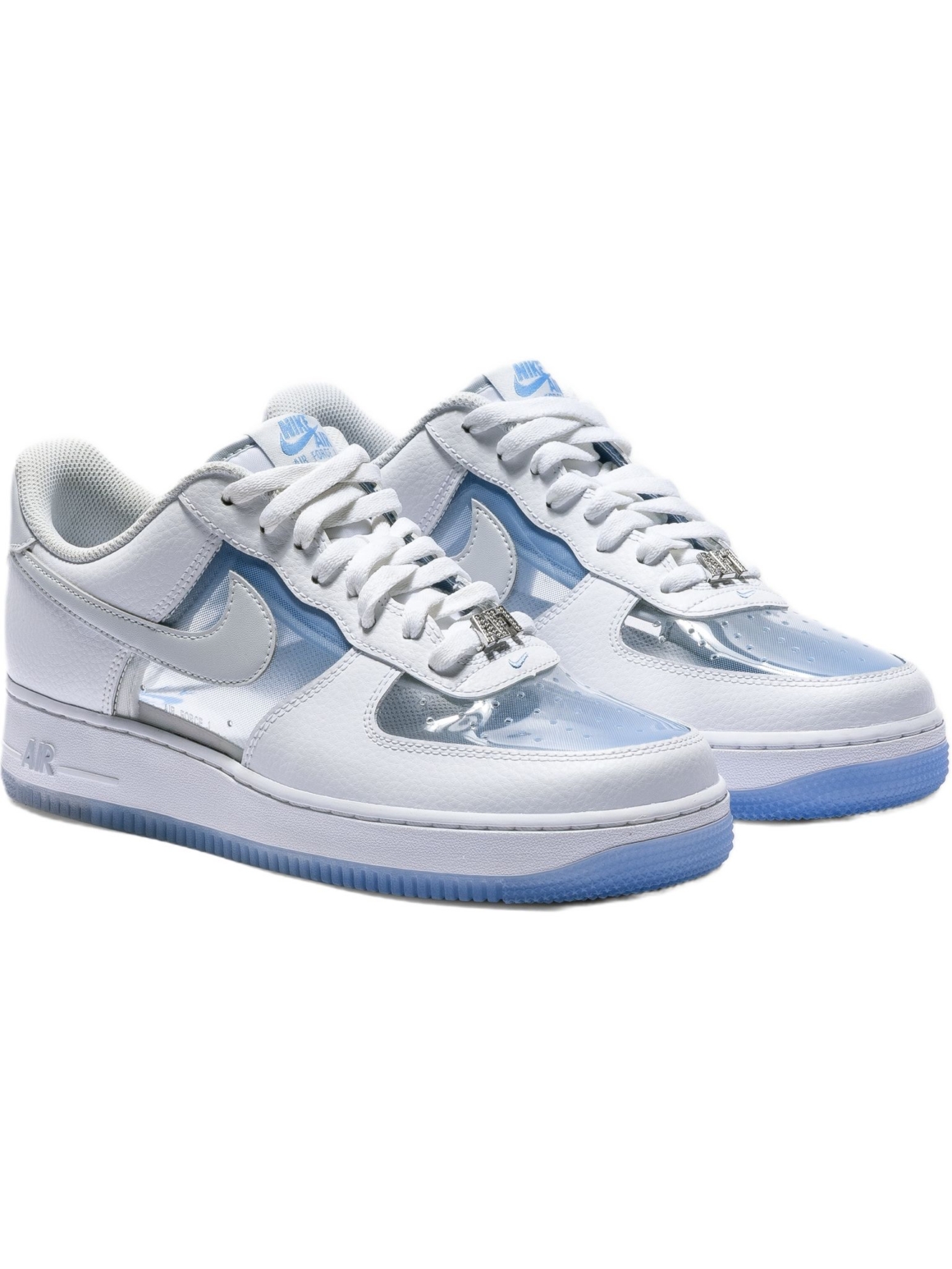 Imagem de: Tênis Nike Air Force 1 Retro Branco e Azul Universitário