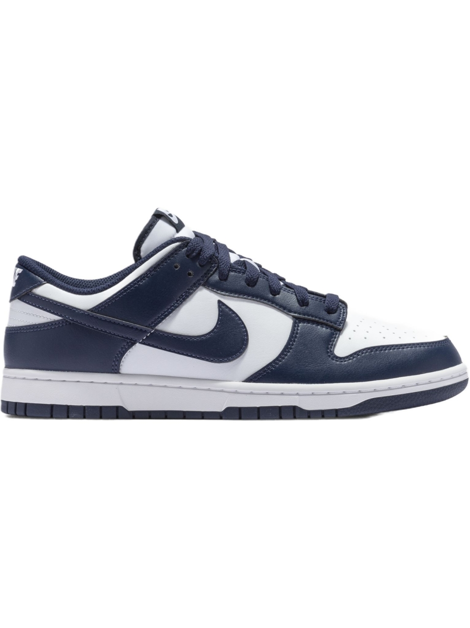 Imagem de: Tênis Nike Dunk Low Retro Branco e Azul Marinho