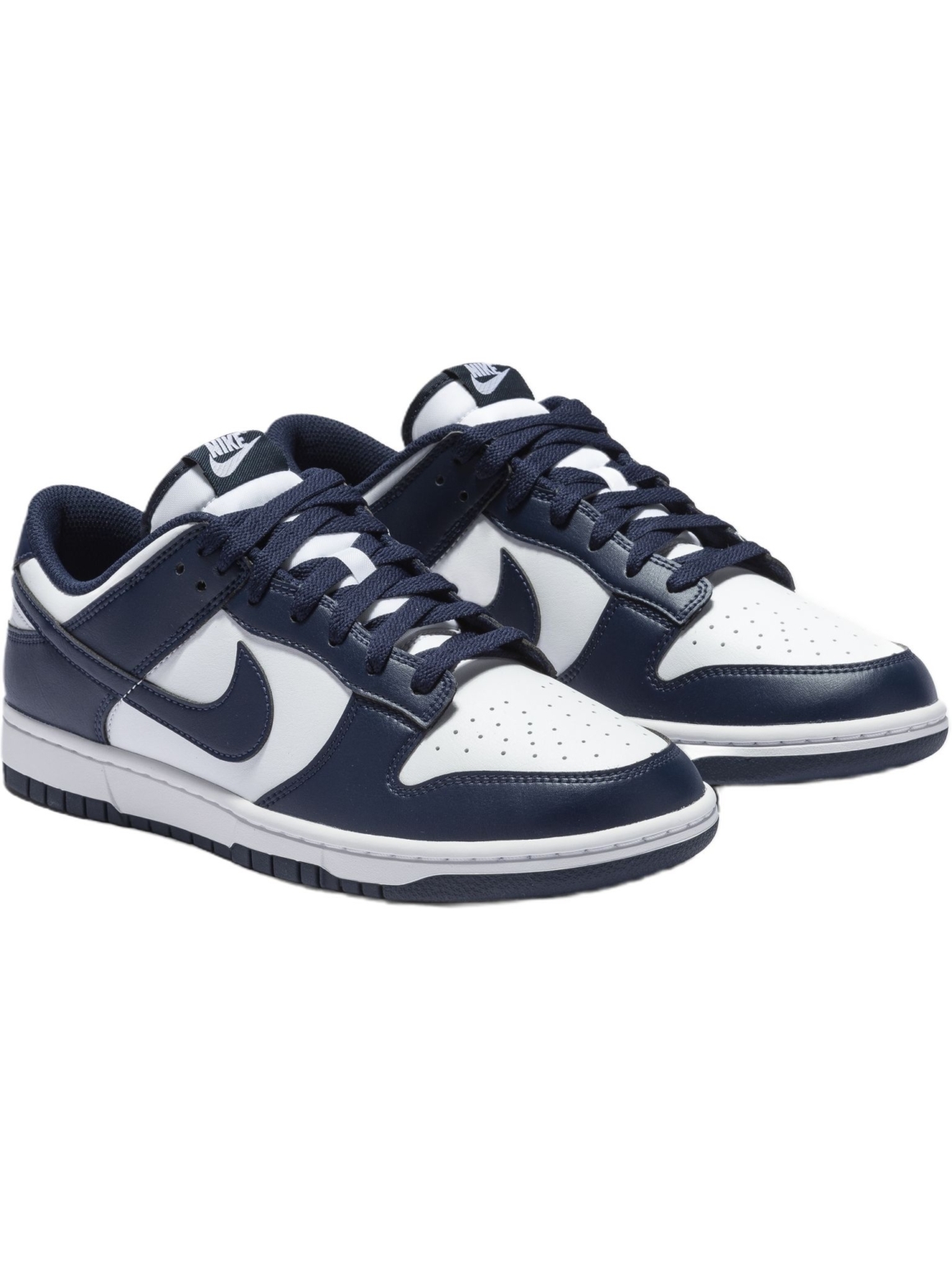 Imagem de: Tênis Nike Dunk Low Retro Branco e Azul Marinho