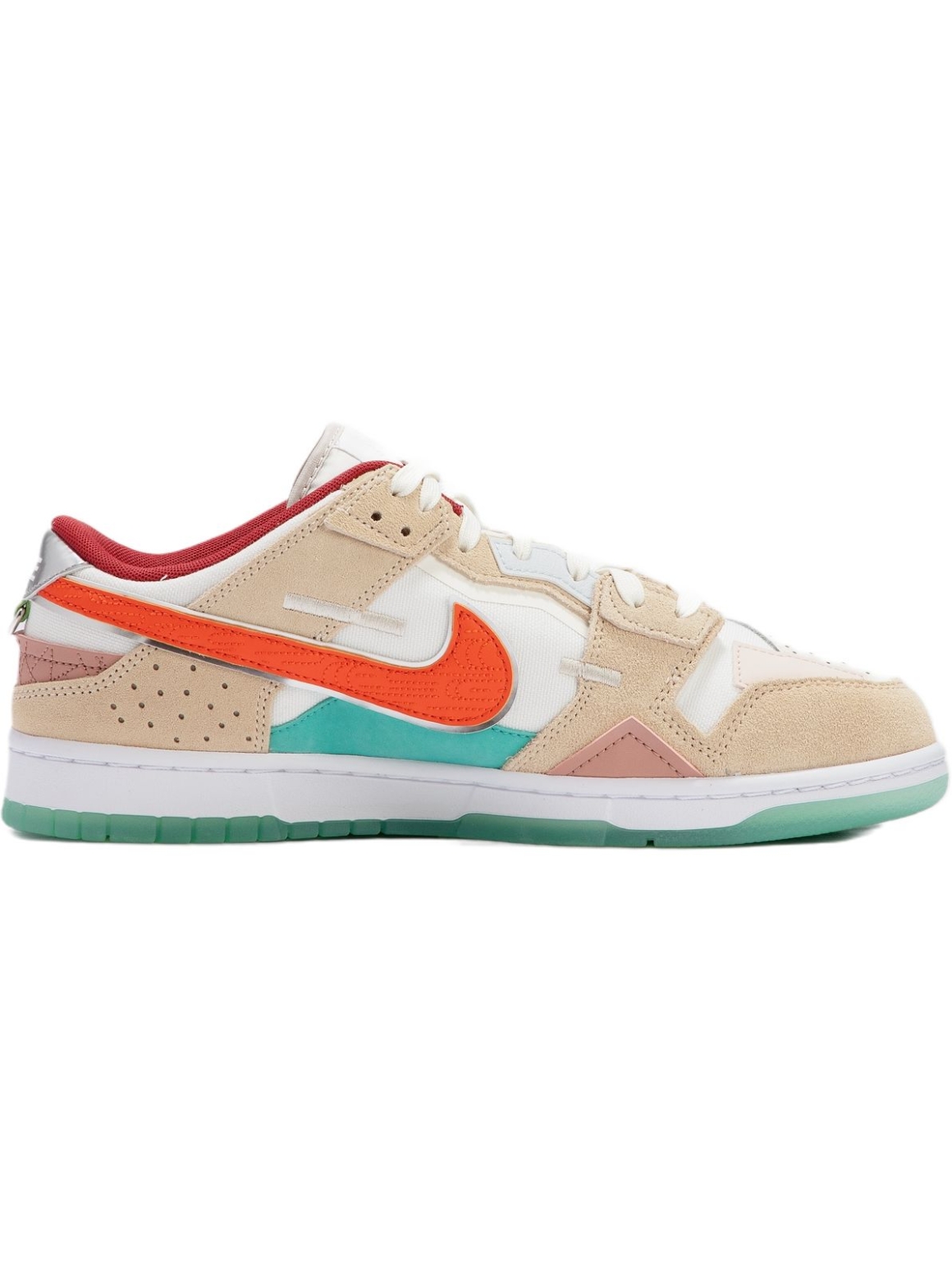 Imagem de: Tênis Nike Dunk Scrap Shapeless Formless Limitless Sail e Laranja