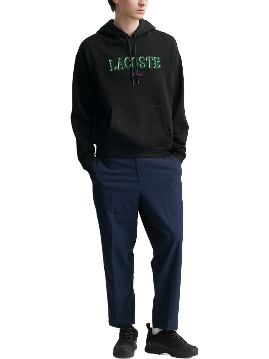 Imagem de: Moletom Lacoste Loose Fit Embroidered Preto
