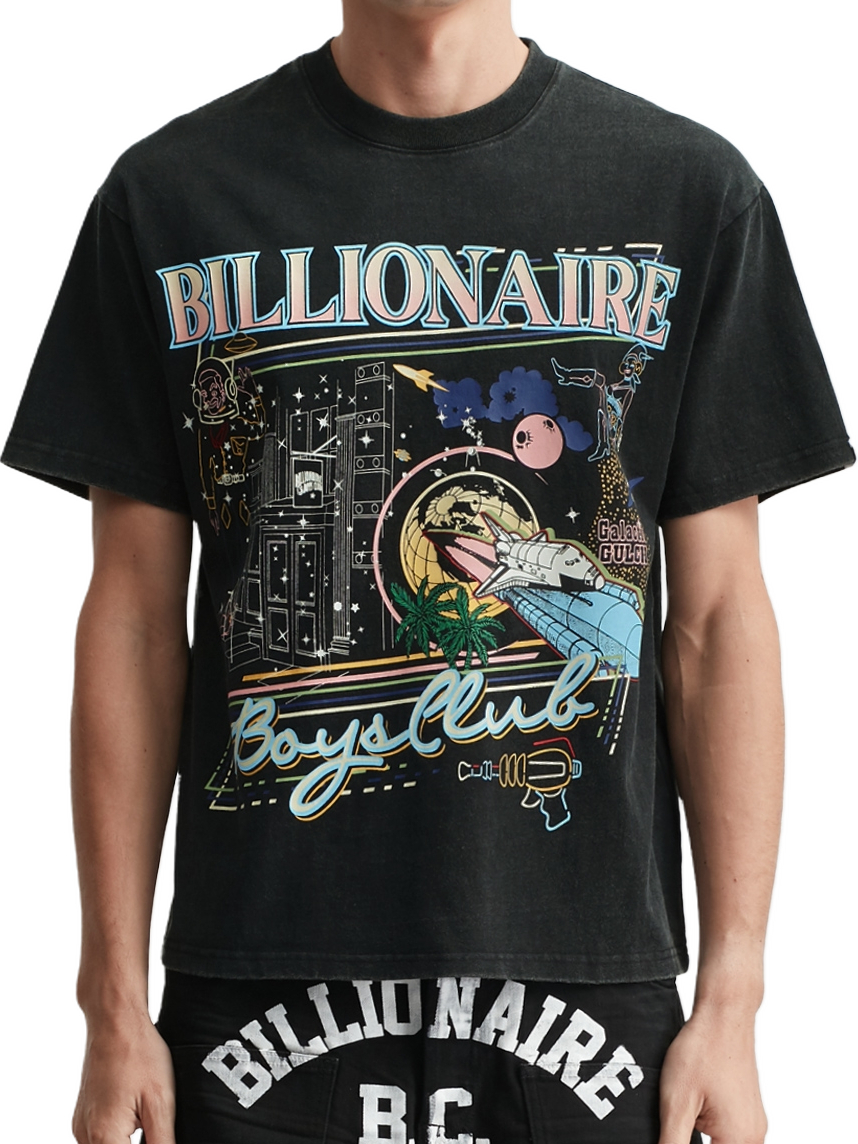 Imagem de: Camiseta Billionaire Boys Club To The Moon Boxy Preta