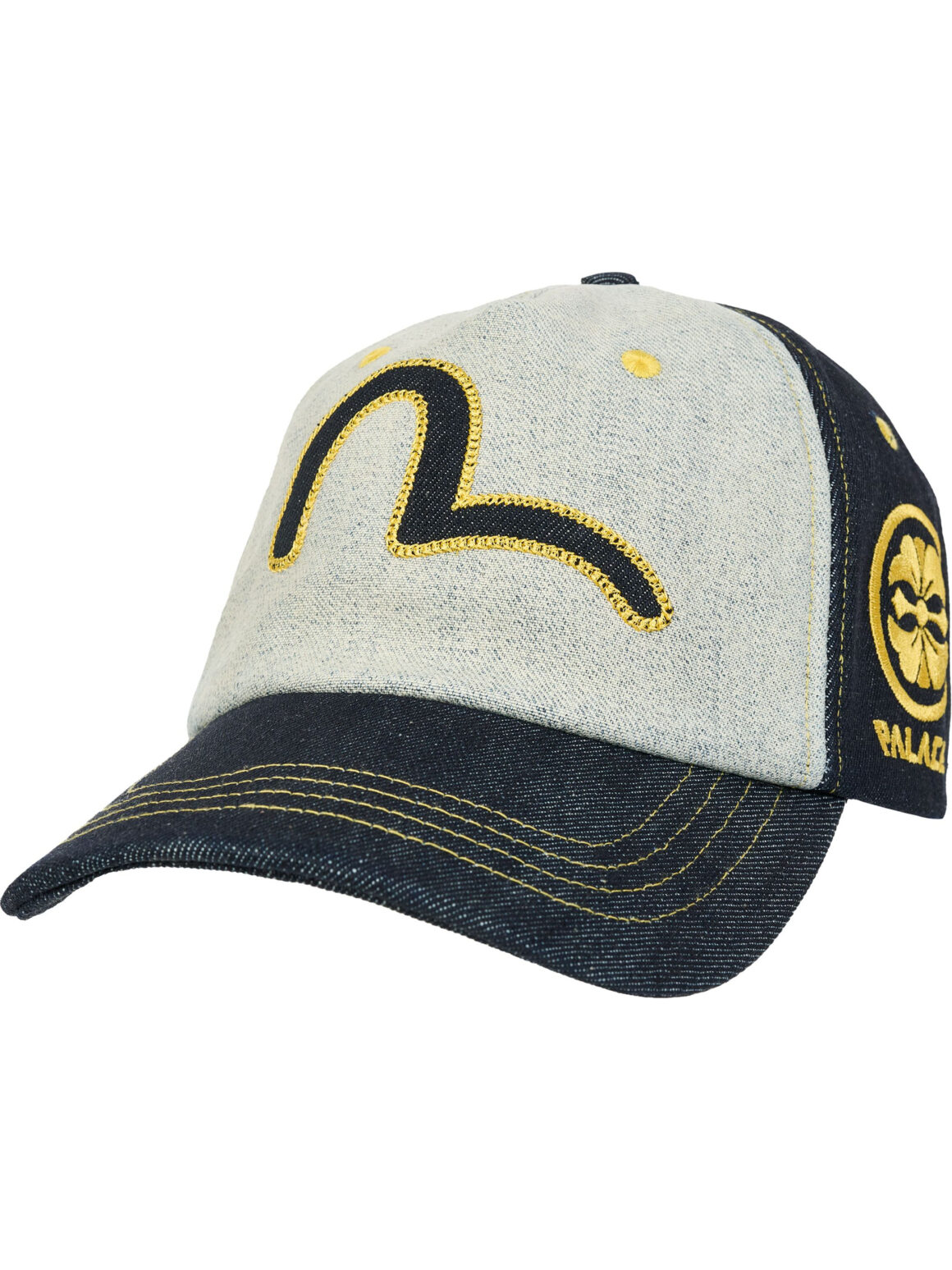 Imagem de: Boné Palace Evisu Snapback Reverse Indigo