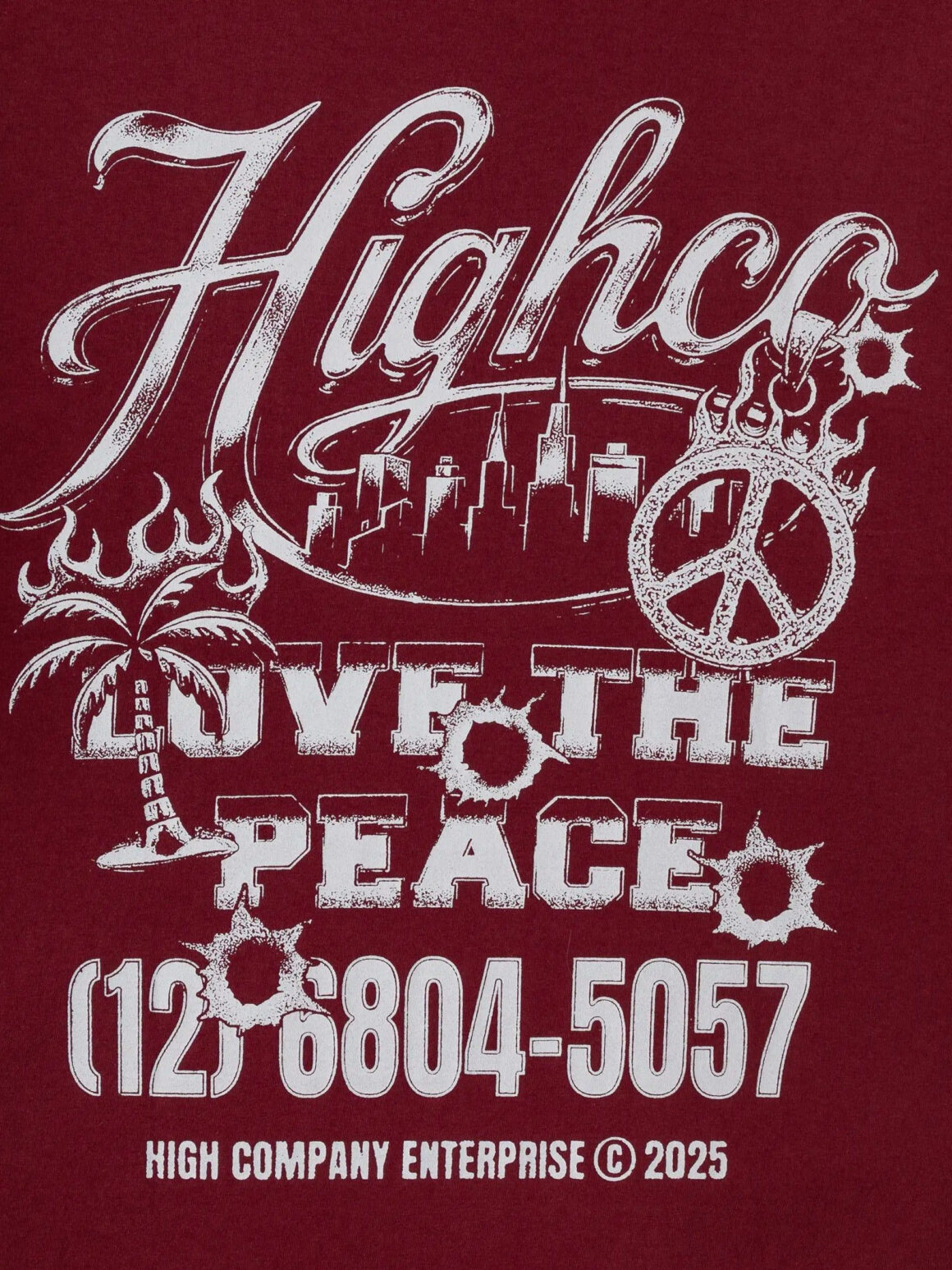 Imagem de: Camiseta High Company Love The Peace Vermelha