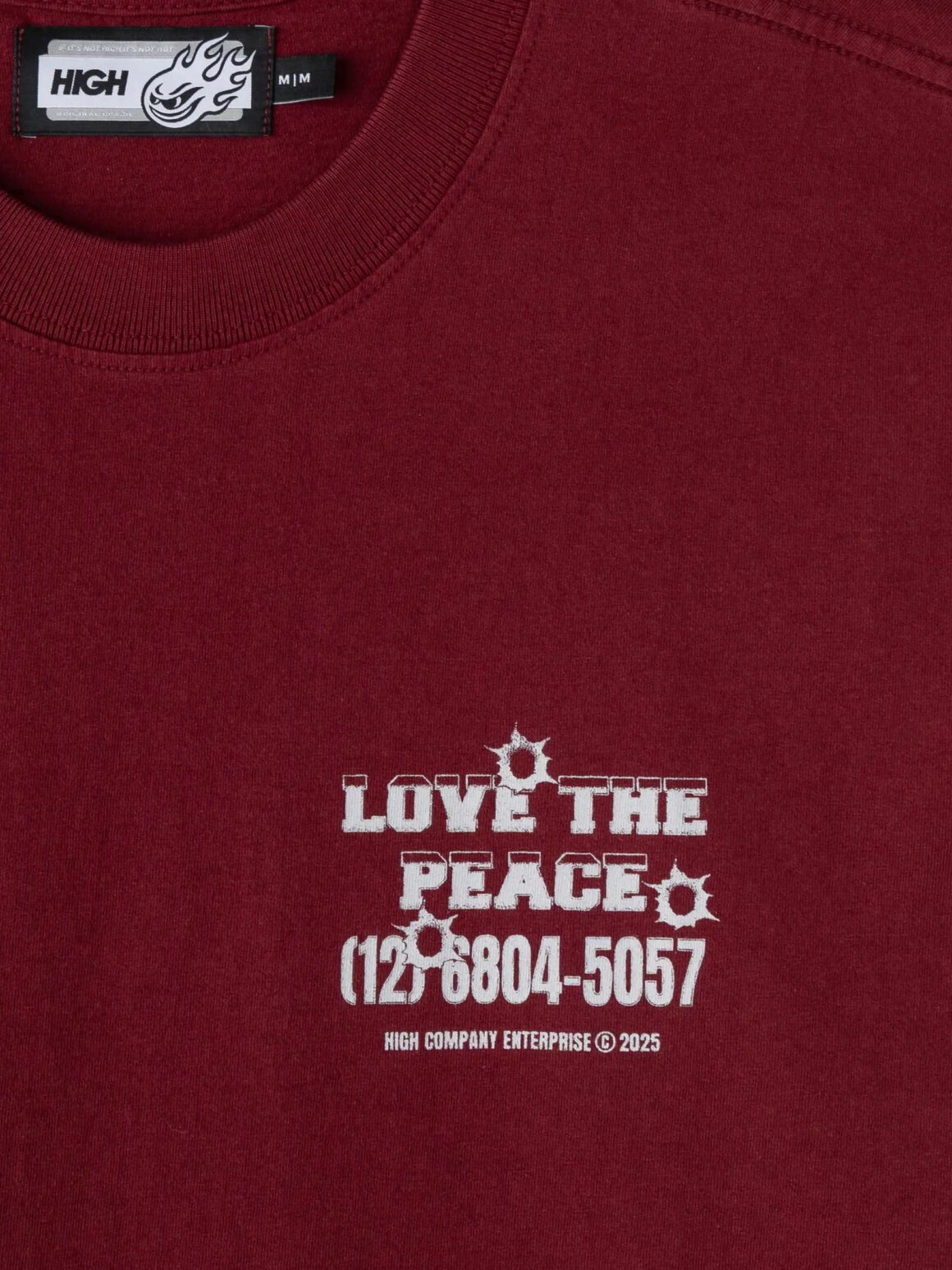 Imagem de: Camiseta High Company Love The Peace Vermelha