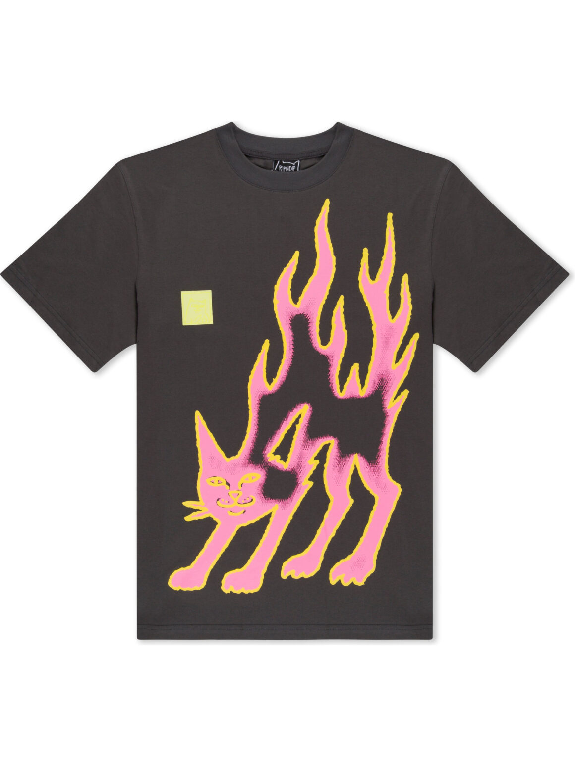 Imagem de: Camiseta Lakai e Ripndip Pink Flame Cinza