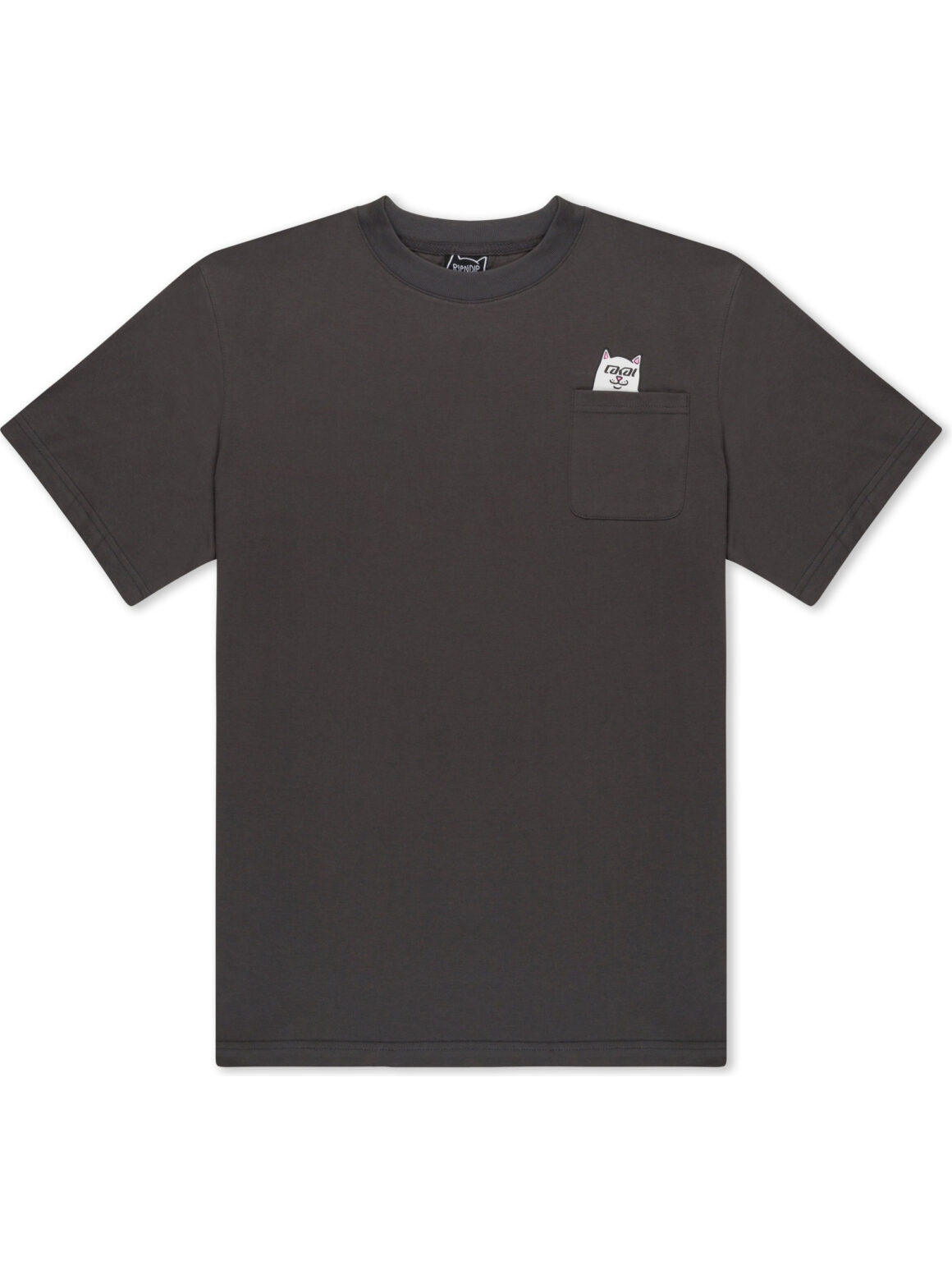 Imagem de: Camiseta Lakai Ripndip Lord Nermal Pocket Cinza Escuro