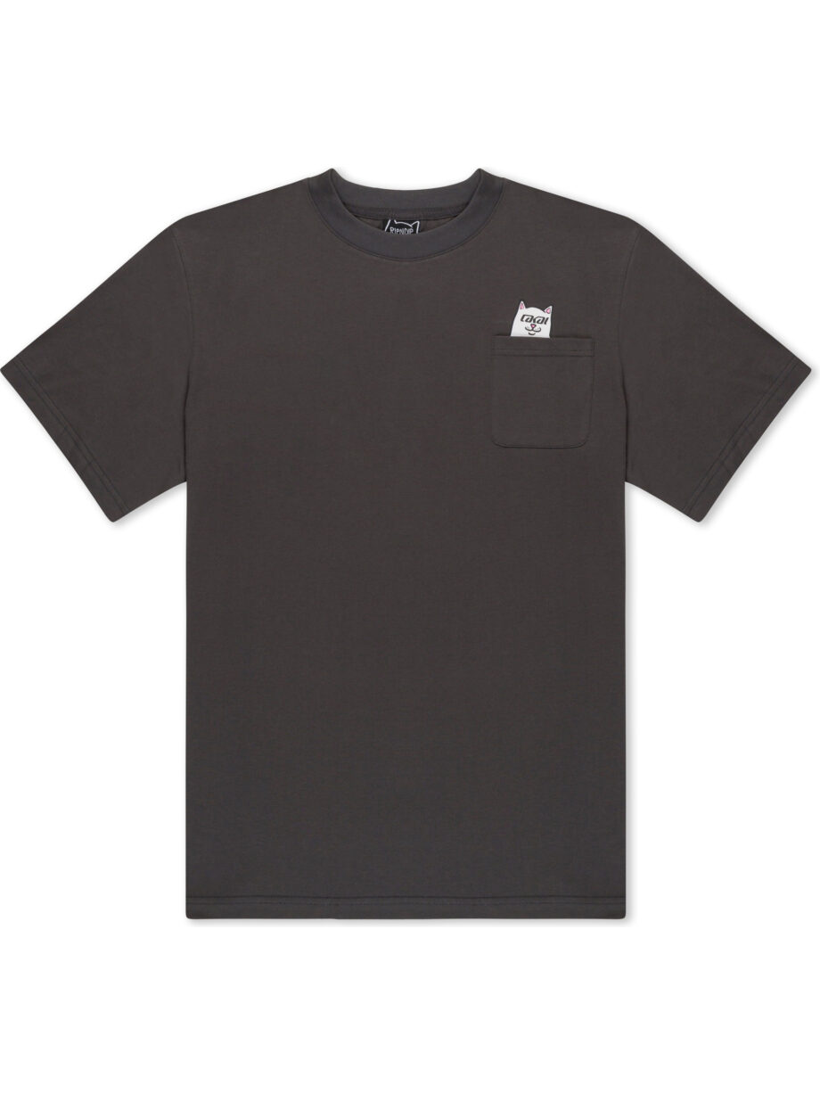 Imagem de: Camiseta Lakai Ripndip Lord Nermal Pocket Cinza Escuro