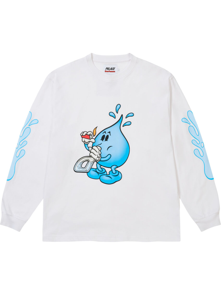 Imagem de: Camiseta Manga Longa Palace World Industries Branca