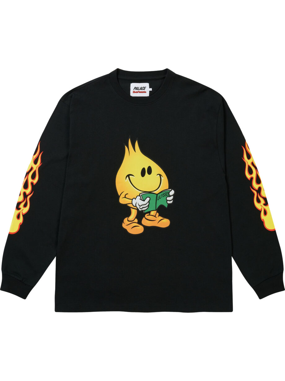 Imagem de: Camiseta Manga Longa Palace World Industries Preta
