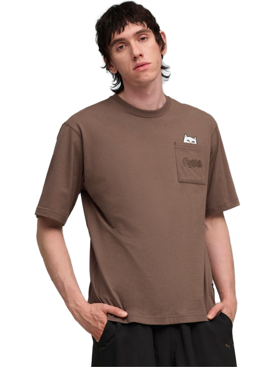 Imagem de: Camiseta PUMA x RIPNDIP Lord Nermal Pocket Bronze