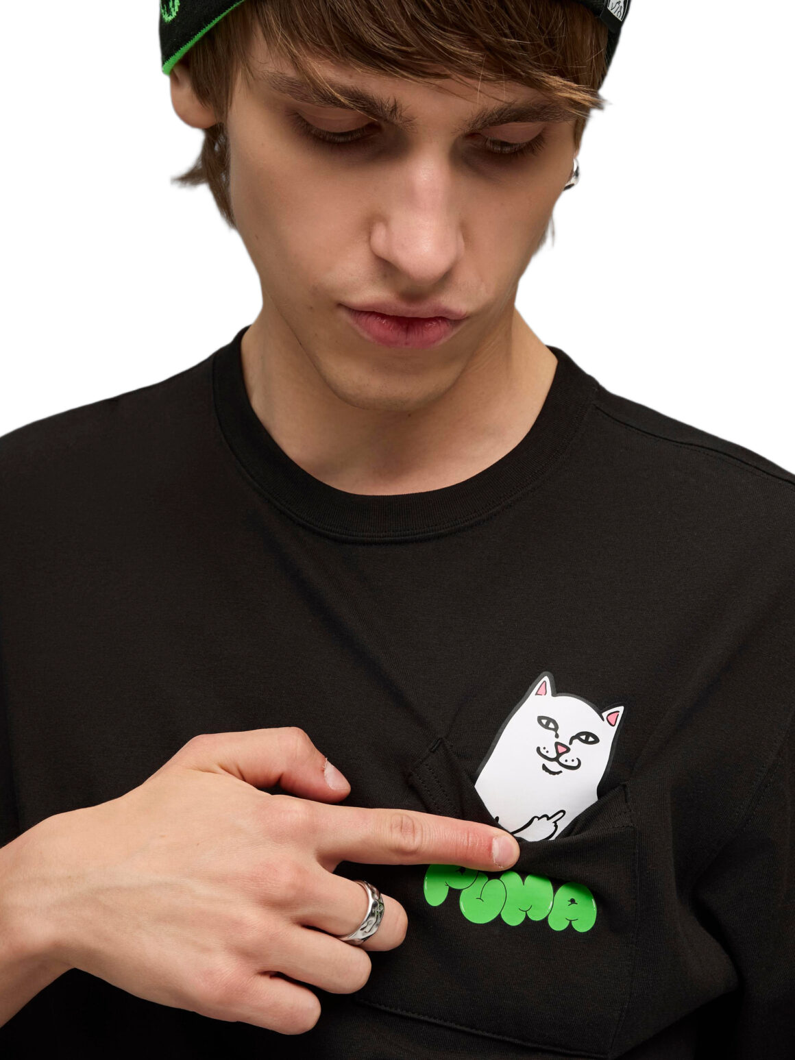 Imagem de: Camiseta PUMA x RIPNDIP Relaxed Pocket Preta