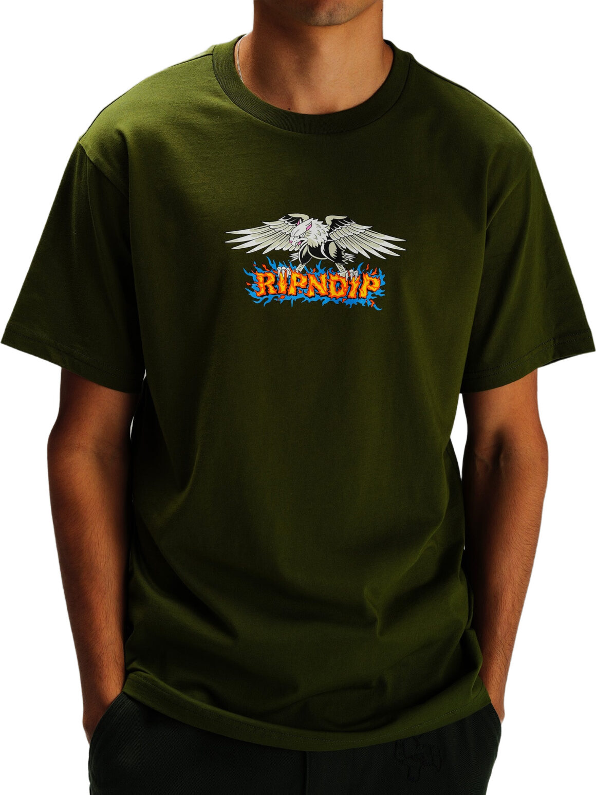 Imagem de: Camiseta RIPNDIP Birdy Tee Verde Oliva