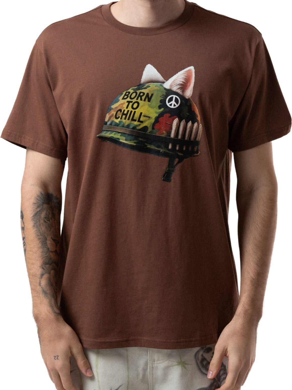 Imagem de: Camiseta Ripndip Born To Chill Marrom