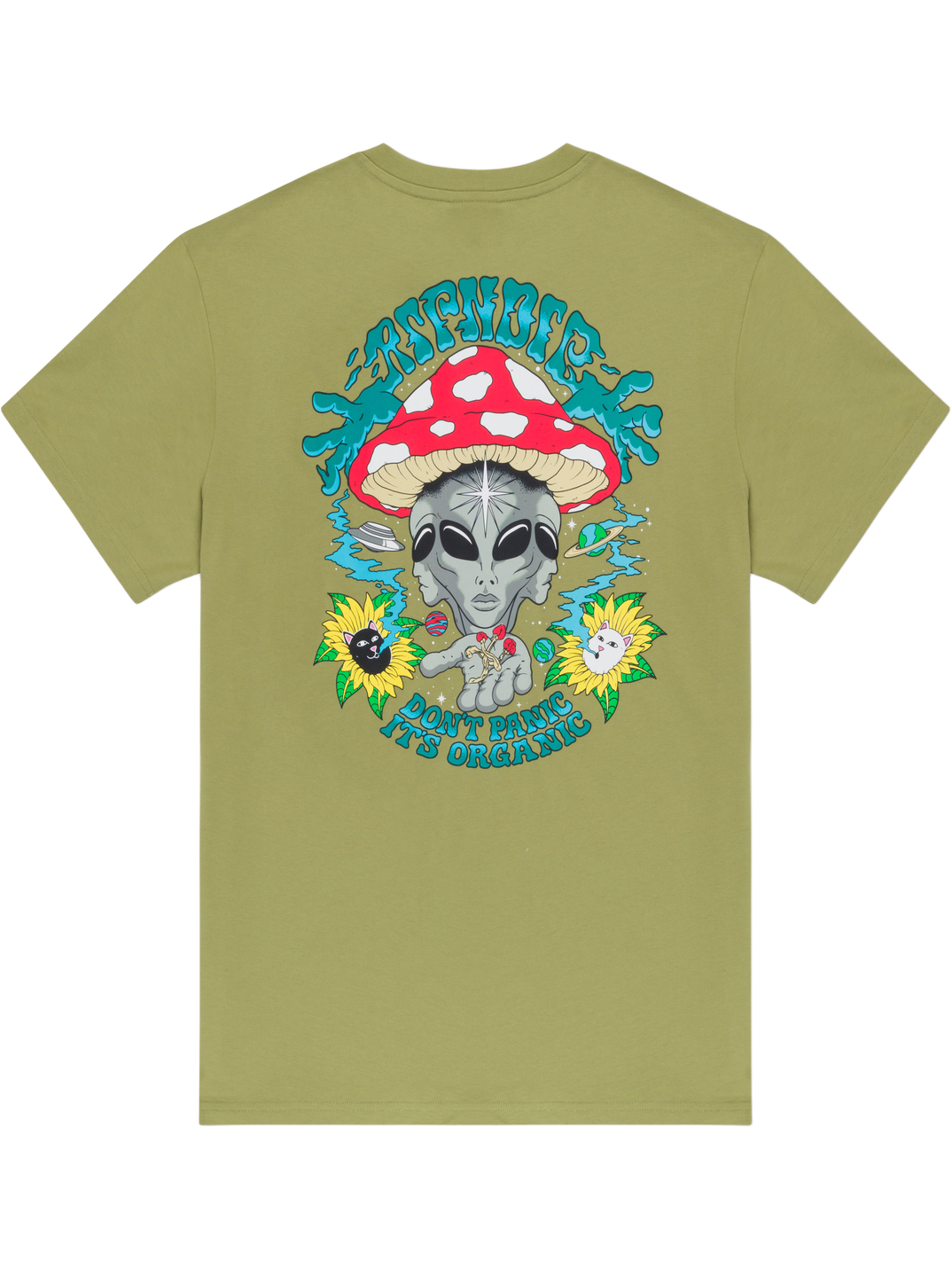 Imagem de: Camiseta RIPNDIP Dont Panic Verde Floresta
