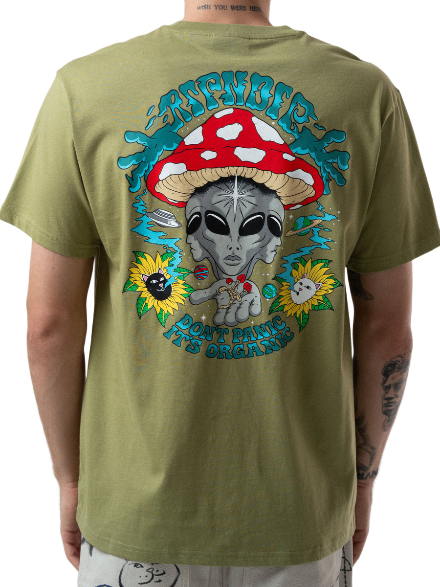 Imagem de: Camiseta RIPNDIP Dont Panic Verde Floresta